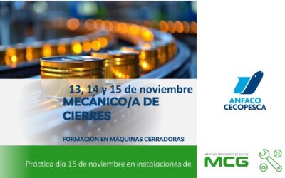 13, 14 y 15 de noviembre MECÁNICO/A DE  CIERRES FORMACIÓN EN MÁQUINAS CERRADORAS