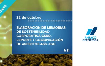 ELABORACIÓN DE MEMORIAS  DE SOSTENIBILIDAD  CORPORATIVA CSRD.  REPORTE Y COMUNICACIÓN  DE ASPECTOS ASG-ESG