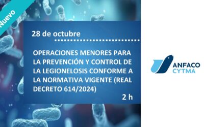 OPERACIONES MENORES PARA  LA PREVENCIÓN Y CONTROL DE  LA LEGIONELOSIS CONFORME A  LA NORMATIVA VIGENTE (REAL  DECRETO 614/2024)